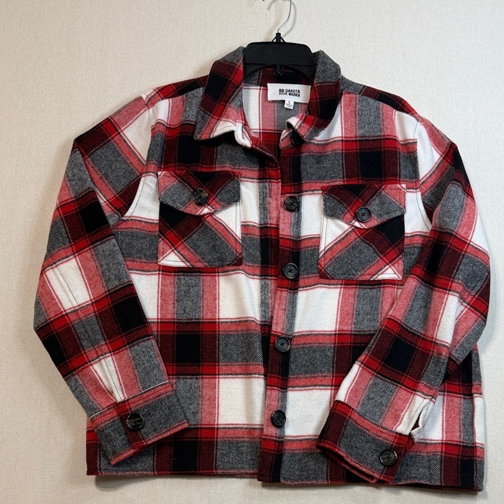 BB Dakota Red and Black Plaid Jacket
